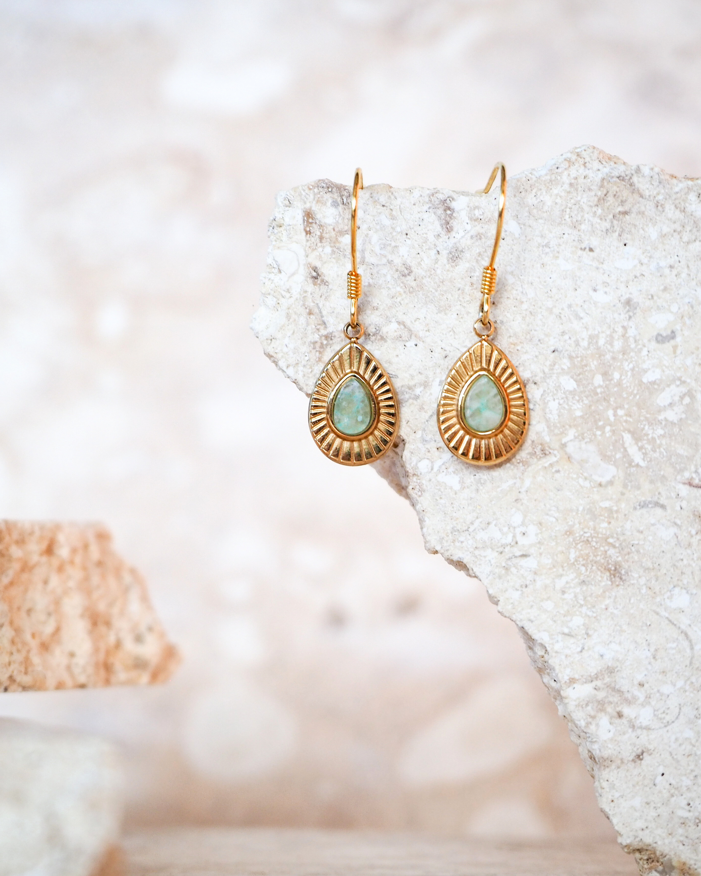 Turquoise Gold-Plated Sterling Silver Earrings – Enhance Your Style with Calming Charm