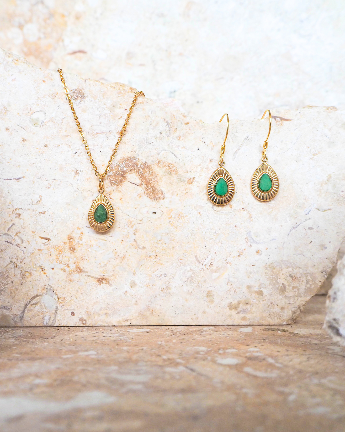 African Jade Gold-Plated Sterling Silver Earrings – Embrace Tranquility and Strength