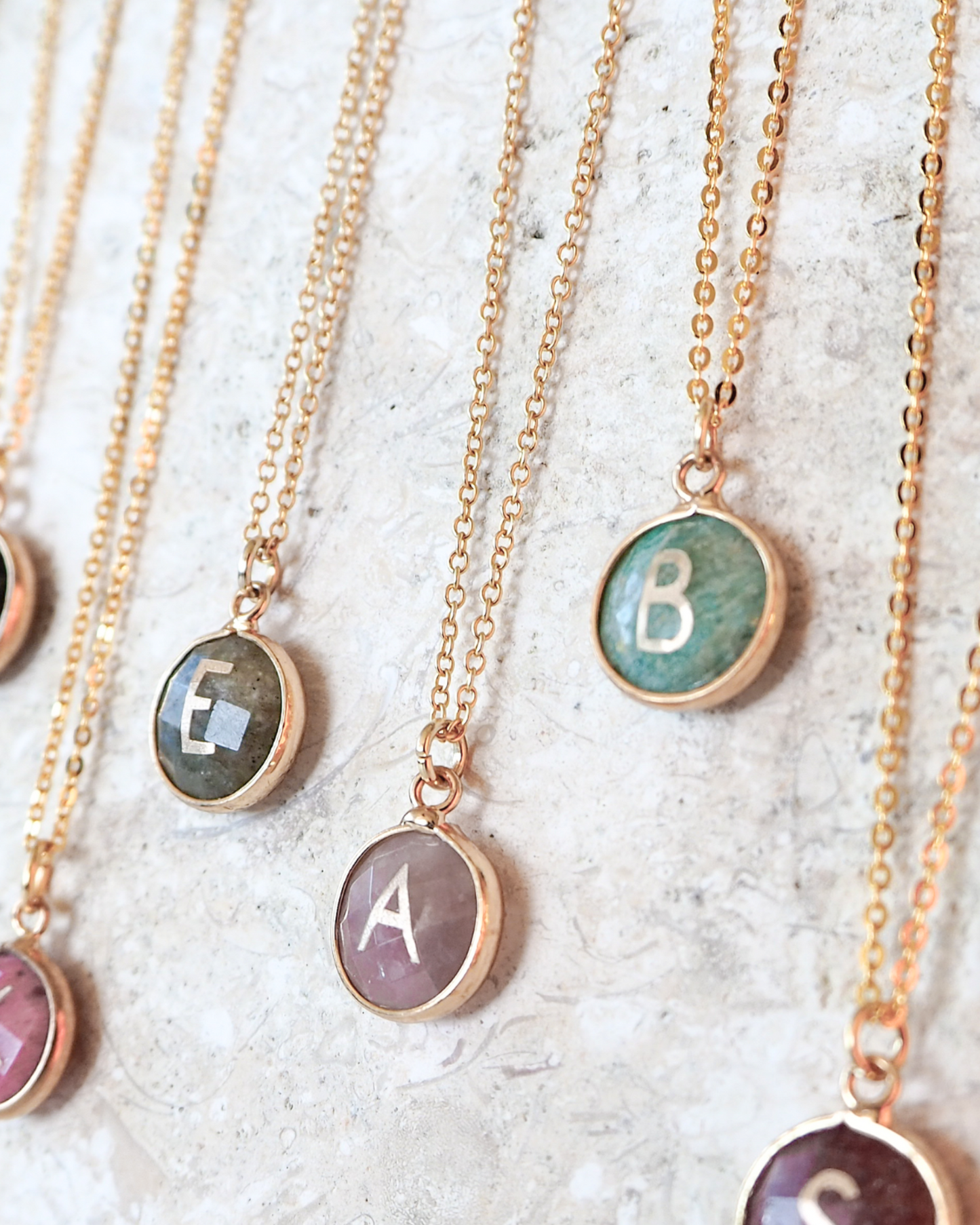 Amazonite Personalized Initial Necklace – Cultivate Balance and Harmony with a Personal Touch