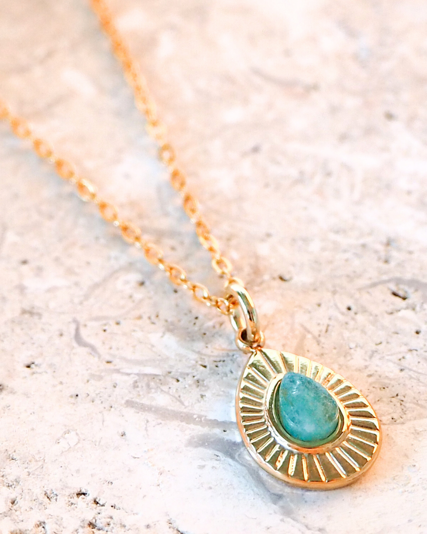 Turquoise Gold-Plated Sterling Silver Necklace – Infuse Your Style with Serenity and Elegance